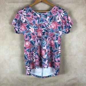 IDEOLOGY Floral Short Sleeve T-shirt NWOT SMALL